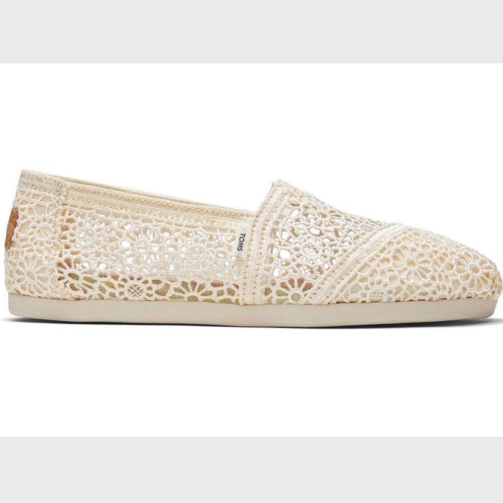 Alpargata Moroccan Crochet White Toms slip ons